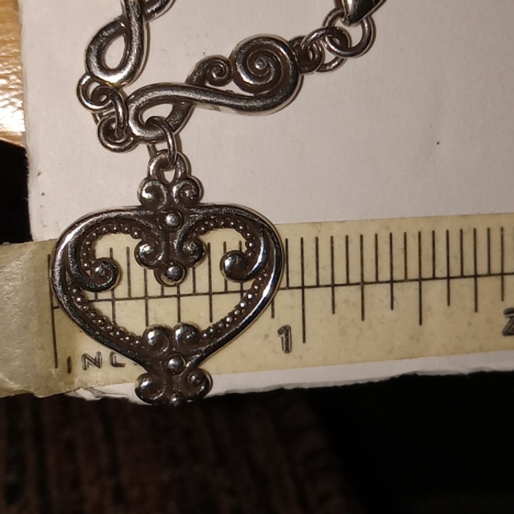 Brighton Scroll Hearts Silver Bracelet Adjustable - Picture 5 of 8